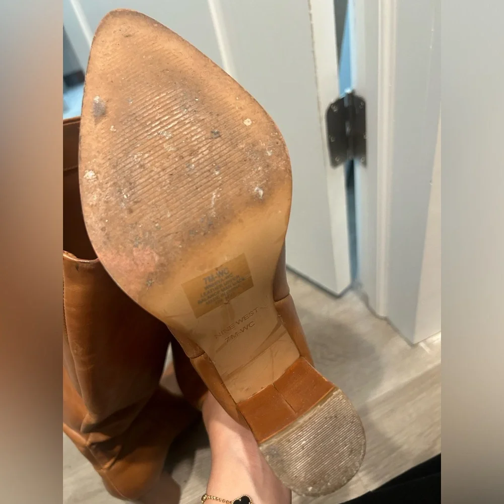 Brown Leather Knee-High Boots - Picture 4 of 4